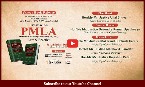 Justice Bhuyan Cautions Against The Misuse Of PMLA, Underscoring Its Importance In Fighting Financial Crimes At The Book Launch Of Treatise On PMLA – Law And Practice By Akhilesh S. Dubey.